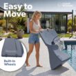 Coast Modern Poolside Basketball Hoop with Wheels - Premium Outdoor Pool Basketball Hoop with 2 Swimming Pool Basketballs and Ball Pump