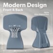 Coast Modern Poolside Basketball Hoop with Wheels - Premium Outdoor Pool Basketball Hoop with 2 Swimming Pool Basketballs and Ball Pump