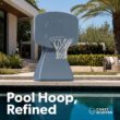 Coast Modern Poolside Basketball Hoop with Wheels - Premium Outdoor Pool Basketball Hoop with 2 Swimming Pool Basketballs and Ball Pump