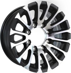 eCustomrim Aluminum Trailer Wheel 16X6 16 Inch Avalanche Style 8 Lug On 6.5 Inch Center Rim 4.90 Center Bore