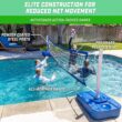 GoSports Splash Net Elite Pool Volleyball Game with Water Weighted Bases - Adjustable Net for Inground Pools
