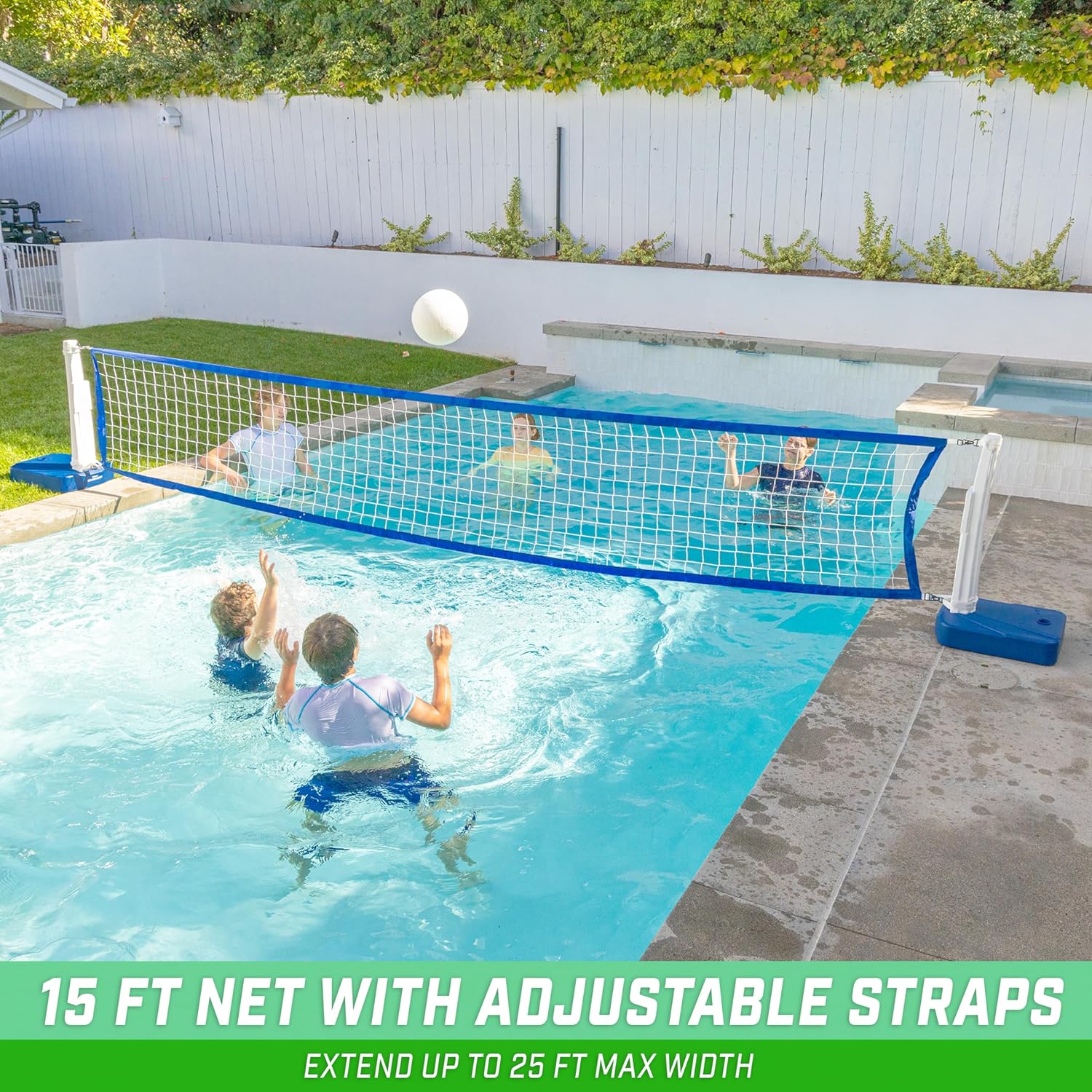 GoSports Splash Hoop 2-in-1 Pool Basketball Hoop & Volleyball Net Game Set GoSports Splash Hoop 2-in-1 Pool Basketball Hoop & Volleyball Net Game Set