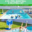 GoSports Splash Hoop 2-in-1 Pool Basketball Hoop & Volleyball Net Game Set GoSports Splash Hoop 2-in-1 Pool Basketball Hoop & Volleyball Net Game Set