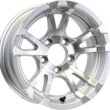 eCustomrim Aluminum Trailer Wheel 13X5 13 Inch 5 Lug 4.5 Center Avalanche Silver Grey Rim 3.19 Center Bore