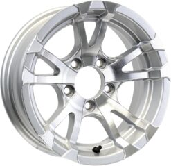 eCustomrim Aluminum Trailer Wheel 13X5 13 Inch 5 Lug 4.5 Center Avalanche Silver Grey Rim 3.19 Center Bore