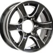 eCustomrim Aluminum Trailer Wheel 15X6 15 Inch Thoroughbred Black 6 Lug On 5.5 Inch Center Rim