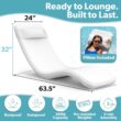 GoSports Coast Modern in Pool Lounge Chair - Waterproof & Weighted Chaise Lounger - Outdoor Pool Furniture for Patio or in Baja Shelf