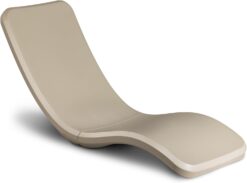 GoSports Coast Modern in Pool Lounge Chair - Waterproof & Weighted Chaise Lounger - Outdoor Pool Furniture for Patio or in Baja Shelf - Sand