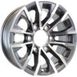 eCustomrim Aluminum Trailer Wheel 16X6 16 Inch 6 Lug 5.5 Center Edge Gun Metal Rim 3.75 Center Bore