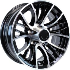 eCustomrim Aluminum Trailer Wheel 15X5 15 Inch Evolution Black 5 Lug On 4.5 Inch Center Rim
