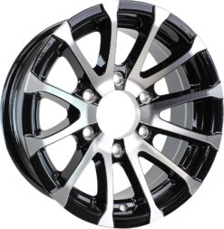 eCustomrim Aluminum Trailer Wheel 16X6 16 Inch Avalanche Black Modular 6 Lug On 5.5 Inch Center