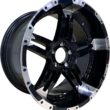 eCustomrim 18x9 Trailer Wheel Gloss Black Turismo Machined Face 5 Lug On 4.5 Center 18x9 Rim