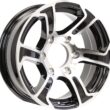eCustomrim Aluminum Trailer Wheel 16X6 16 Inch Rim Black and Machined 6 Lug on 5.5 Center