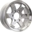 eCustomrim Aluminum Trailer Wheel 15 Inch 6 Lug On 5.5 Ascent Silver Grey Brushed Rim Face
