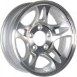 eCustomrim Aluminum Trailer Wheel 15X5 15 Inch 5 Lug 4.5 Center T03 Silver Grey Rim