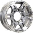 eCustomrim Aluminum Trailer Wheel 16X6 16 Inch Rim Gun Metal Grey Machined 8 Lug On 6.5 Center