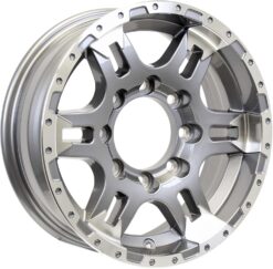 eCustomrim Aluminum Trailer Wheel 16X6 16 Inch Rim Gun Metal Grey Machined 8 Lug On 6.5 Center