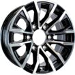 eCustomrim Aluminum Trailer Wheel 16X6 16 Inch Edge Black 6 Lug On 5.5 Inch Center Rim 3.75 Center Bore