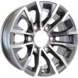 eCustomrim Aluminum Trailer Wheel 15X6 15 Inch 6 Lug 5.5 Center Edge Gun Metal Rim 3.75 Center Bore