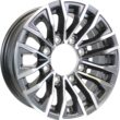 eCustomrim Aluminum Trailer Wheel 16X6 16 Inch 8 Lug 6.5 Center Edge Gun Metal Rim 3.75 Center Bore