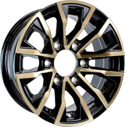 eCustomrim Aluminum Trailer Wheel 15X6 15 Inch Edge Brushed Gold Finish 6 Lug On 5.5 Inch Center Rim 3.75 Center Bore