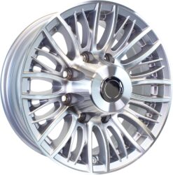 eCustomrim Aluminum Trailer Wheel 16X6 16 Inch Evolution Silver Grey 8 Lug On 6.5 Inch Center Rim