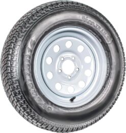 eCustomrim Trailer Tire Rim Assembly ST215/75D14 14 Inch Load Range C 5 Lug White Wheel - 2 Year Warranty w/Roadside
