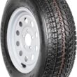eCustomrim Trailer Tire Rim Assembly ST215/75D14 14 Inch Load Range C 5 Lug White Wheel - 2 Year Warranty w/Roadside
