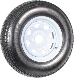 eCustomrim Trailer Tire Rim Assembly ST205/75D14 2057514 F78-14 14 Inch 5 Lug White Wheel - 2 Year Warranty w/Free Roadside