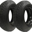 eCustomrim 2-Pack Heavy Duty Highway Trailer Tire 8-14.5 ST On 6X14.5 14.5X6 Wheel RV Mobile Home Load H 16 Ply w/ 2 Year Warranty and Roadside