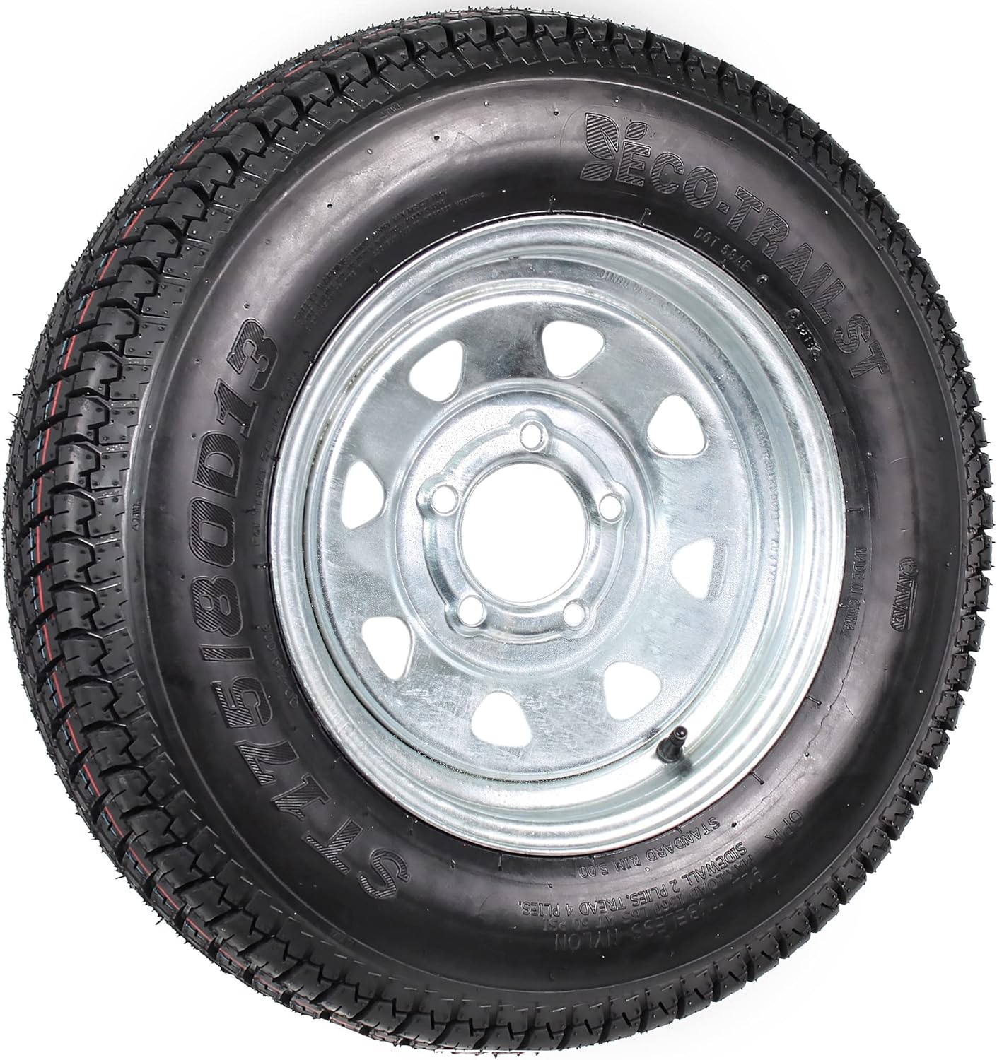 eCustomrim 2-Pack Trailer Tire Rim Assembly ST175/80D13 175/80 13 Inch 5 Lug Galvanized Wheel - 2 Year Warranty w/Free Roadside eCustomrim 2-Pack Trailer Tire Rim Assembly ST175/80D13 175/80 13 Inch 5 Lug Galvanized Wheel - 2 Year Warranty w/Free Roadside