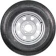 eCustomrim Radial Trailer Tire On Rim ST185/80R13 13 Inch 5 Lug on 4.5 Silver Grey Wheel - 6 Year Warranty w/Roadside