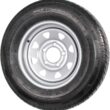 eCustomrim Radial Trailer Tire On Rim ST185/80R13 13 Inch 5 Lug on 4.5 Silver Grey Wheel - 6 Year Warranty w/Roadside