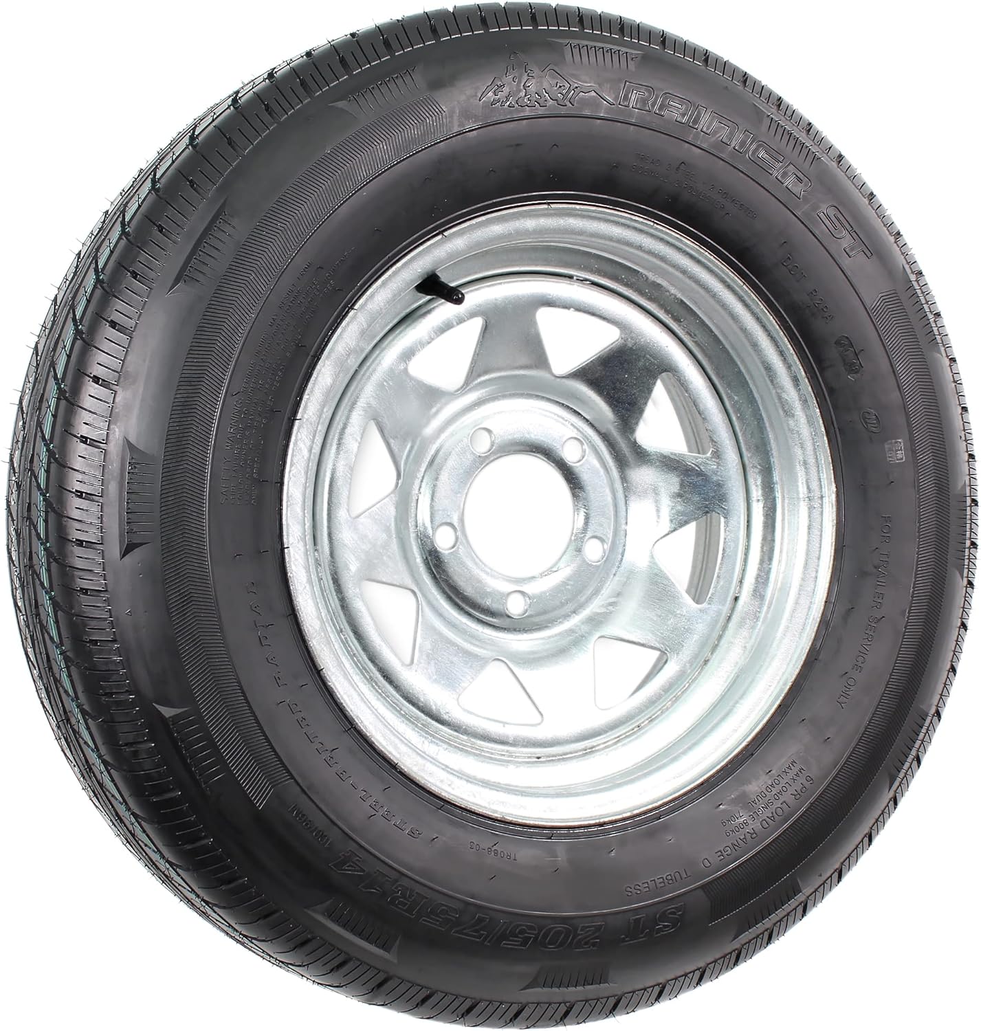 eCustomrim 2-Pack Radial Trailer Tire On Rim ST205/75R14 14 Inch Load Range D 5 Lug Galvanized Spoke Wheel - 6 Year Warranty w/Roadside eCustomrim 2-Pack Radial Trailer Tire On Rim ST205/75R14 14 Inch Load Range D 5 Lug Galvanized Spoke Wheel - 6 Year Warranty w/Roadside