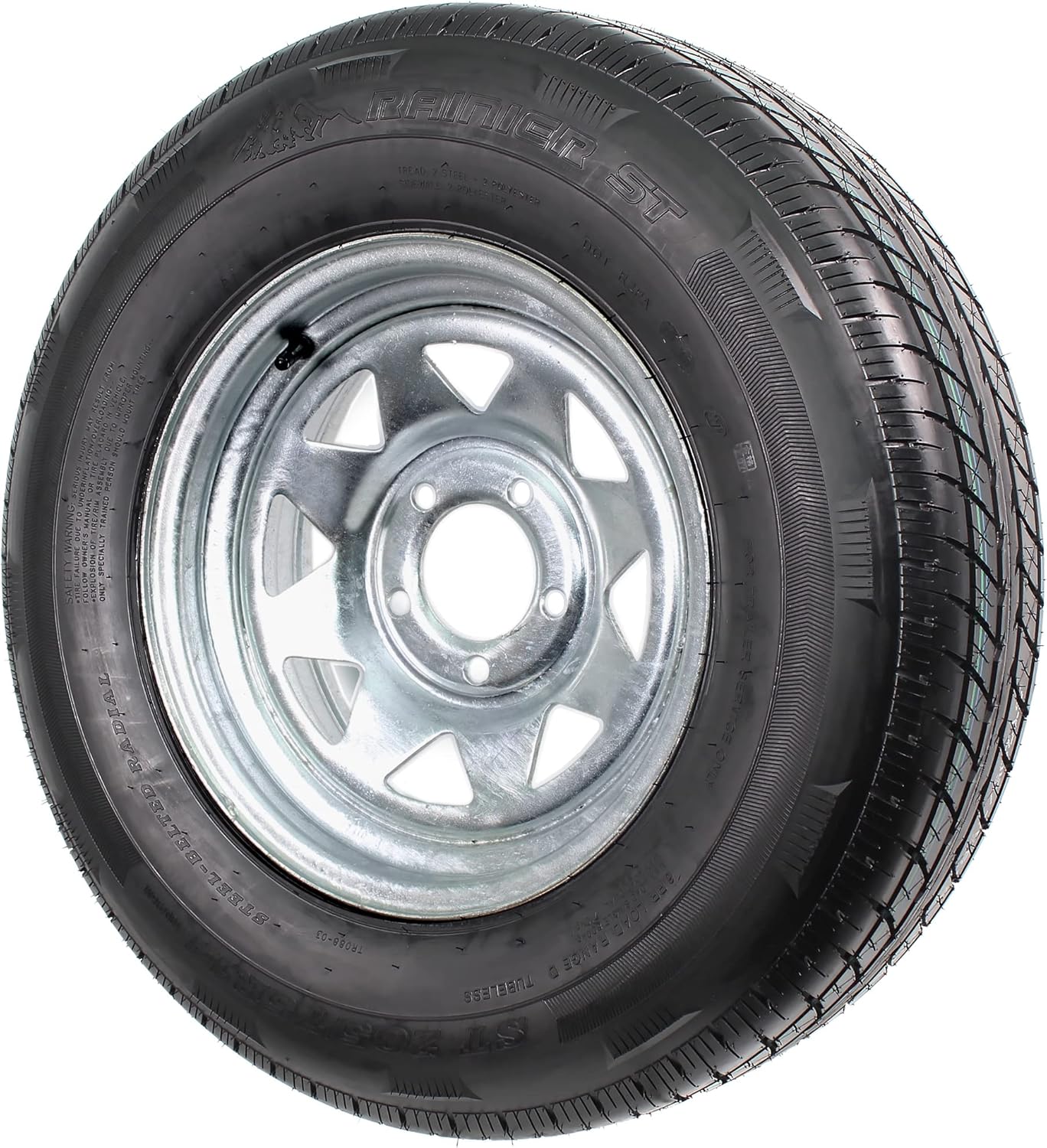 eCustomrim 2-Pack Radial Trailer Tire On Rim ST205/75R14 14 Inch Load Range D 5 Lug Galvanized Spoke Wheel - 6 Year Warranty w/Roadside eCustomrim 2-Pack Radial Trailer Tire On Rim ST205/75R14 14 Inch Load Range D 5 Lug Galvanized Spoke Wheel - 6 Year Warranty w/Roadside