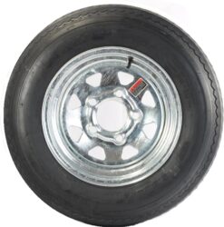 eCustomrim Trailer Tire Rim Assembly 5.30-12 530-12 12 Inch 5 Lug Galvanized Wheel - 2 Year Warranty w/Roadside