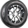 eCustomrim Radial Trailer Tire Rim ST205/75R15 15 Inch 5 Lug Aluminum T07 Black Wheel - 6 Year Warranty w/Free Roadside