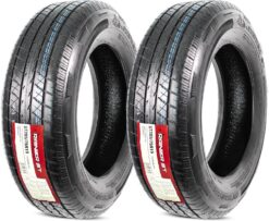 eCustomrim 2-Pack ST205/75R15 DEEP TREAD Load Range D 8 Ply Heavy Duty Steel Belted Radial Trailer Tire 205 75 15 With Curb Guard - 6 Year Warranty w/Roadside