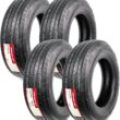 eCustomrim 4-Pack ST225/75R15 DEEP TREAD Heavy Duty Steel Belted Radial Trailer Tire Load D With Curb Guard - 6 Year Warranty w/Roadside