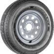 Trailer Tire Fits Goodyear Endurance ST205/75R14 205/75R14 LRD On Silver Grey Modular Rim 5 Lug