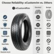 eCustomrim ST235/80R16 DEEP TREAD Heavy Duty Steel Belted Radial Trailer Tire Load E With Curb Guard - 6 Year Warranty w/Free Roadside