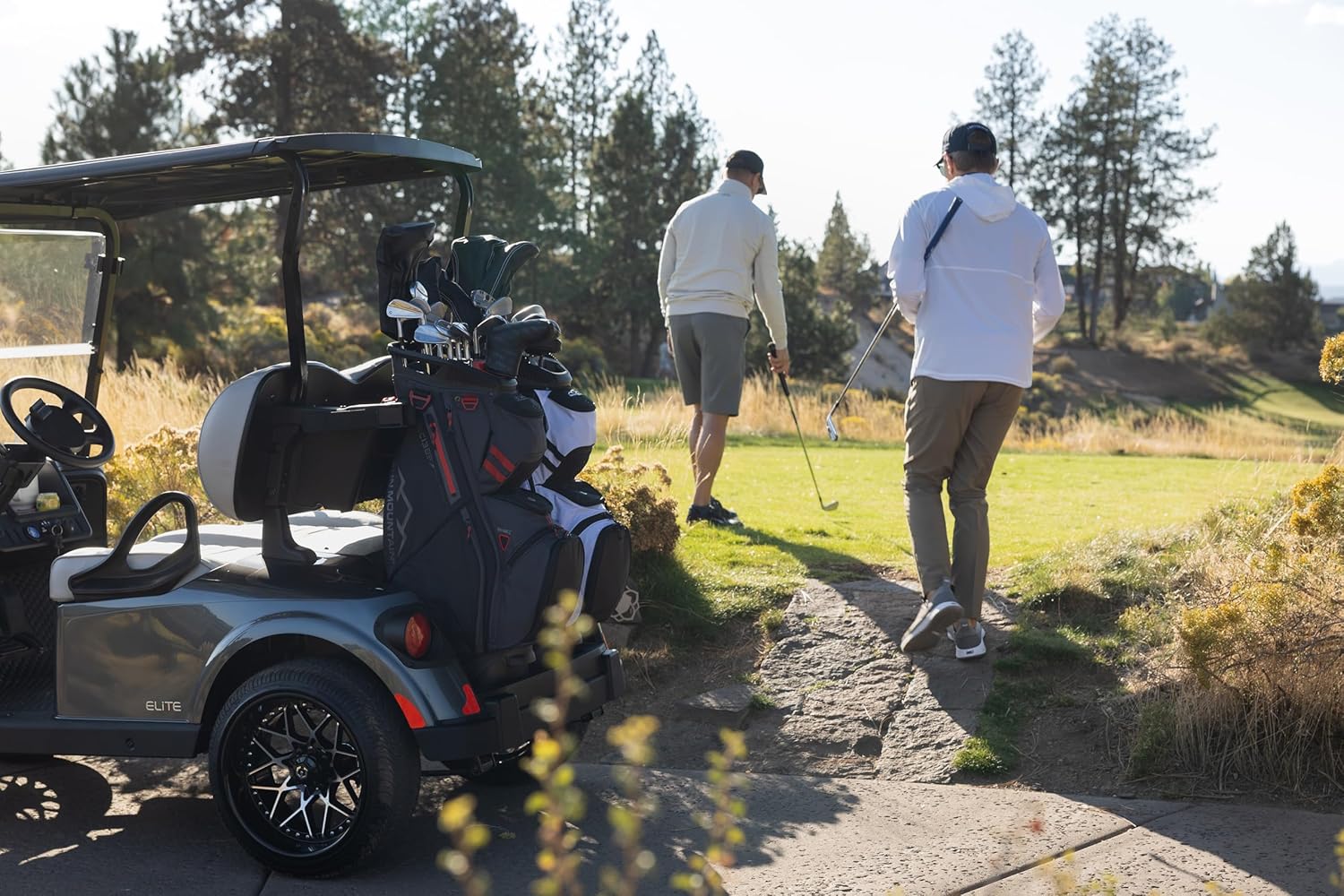 Sun Mountain Men's C130 Lightweight Cart Golf Bag, 14-Way Top, 2025 Model, Black White Sun Mountain Men's C130 Lightweight Cart Golf Bag, 14-Way Top, 2025 Model