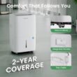 Waykar 80 Pints Energy Star Dehumidifier for Spaces up to 5,000 Sq. Ft at Home, in Basements and Large Rooms with Drain Hose and 1.14 Gallons Water Tank