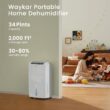 Waykar 2000 Sq. Ft 34 Pints 2025 Most Efficient Energy Star Dehumidifier for Home and Basement with Auto or Manual Drainage, Quiet 33dB Operation, 0.62 Gallon Water Tank Capacity Waykar 2000 Sq. Ft 34 Pints 2025 Most Efficient Energy Star Dehumidifier for Home and Basement with Auto or Manual Drainage, Quiet 33dB Operation, 0.62 Gallon Water Tank Capacity