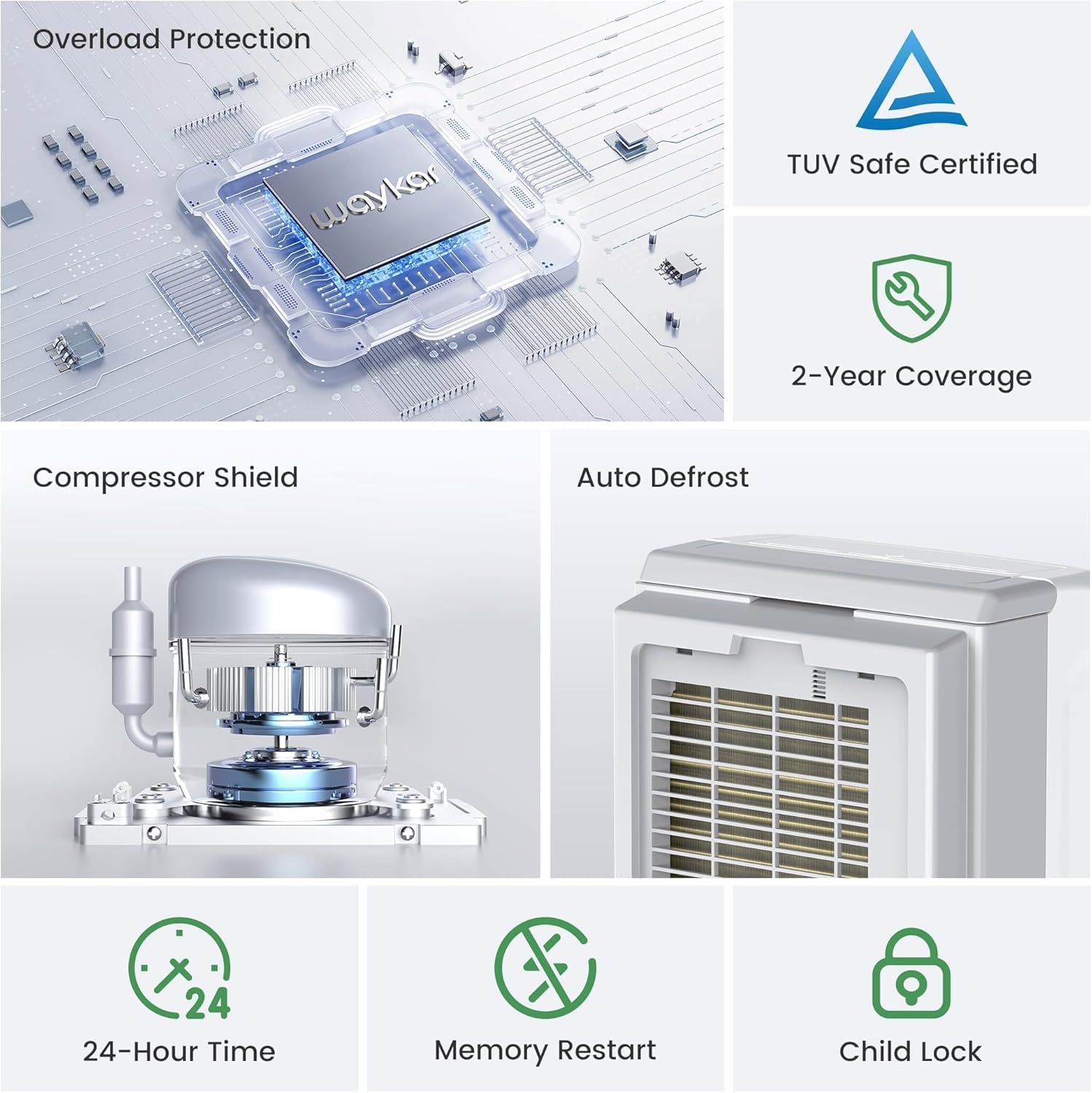 Waykar 2000 Sq. Ft 34 Pints 2025 Most Efficient Energy Star Dehumidifier for Home and Basement with Auto or Manual Drainage, Quiet 33dB Operation, 0.62 Gallon Water Tank Capacity Waykar 2000 Sq. Ft 34 Pints 2025 Most Efficient Energy Star Dehumidifier for Home and Basement with Auto or Manual Drainage, Quiet 33dB Operation, 0.62 Gallon Water Tank Capacity
