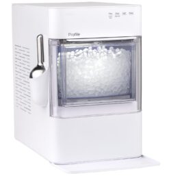 GE Profile Opal 2.0 Ultra Nugget Ice Maker with Scale Inhibiting Filter, Scoop Included, 38 lbs in 24 Hours, Pellet Ice Machine with WiFi & Smart Connected, Stone White