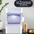 GE Profile Opal 2.0 Ultra Nugget Ice Maker with Scale Inhibiting Filter, Scoop Included, 38 lbs in 24 Hours, Pellet Ice Machine with WiFi & Smart Connected, Stone White