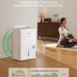 Waykar 5000 Sq.Ft Energy Star Dehumidifier for Basement & Home, 80 Pint/Day with Drain Hose & Tank, Ultra Quiet (40 dB), Smart Auto Comfort Mode