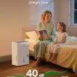 Waykar 5000 Sq.Ft Energy Star Dehumidifier for Basement & Home, 80 Pint/Day with Drain Hose & Tank, Ultra Quiet (40 dB), Smart Auto Comfort Mode