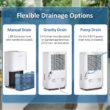 Waykar 150 Pints 2025 Energy Star Dehumidifier with Pump for Spaces up to 7,000 Sq. Ft. at Commercial and Industrial Large Room, Warehouse, Home, Basement, with Drain Hose, Auto Defrost, Self-Drying